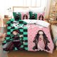 thumbnail image 1 of Kamado Tanjirou Kamado Nezuko print Cartoons custom bedding set, Demon Slayer Cartoons duvet cover set full , 3pcs Bed Sheets, 1 of 5