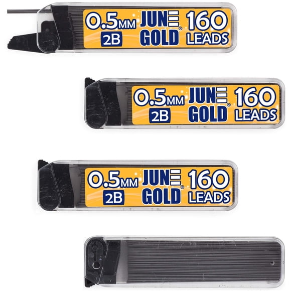 Recargas de minas June Gold 0,5 mm 2B 640 uds (4 paquetes)