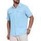 thumbnail image 5 of Camisa de Lino con Bolsillos en el Pecho y Manga Corta para Hombre INSPIRE CHIC L Azul Claro, 5 of 6