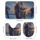 thumbnail image 3 of Dead Loch-theme 4-Piece Shower Curtain Set with Rugs, Waterproof Bathroom Decor Set Includes Bath Mat, U-Shaped Rug, Toilet Lid Cover and Curtain with Hooks, 3 of 6