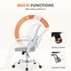 thumbnail image 3 of Silla de oficina Sweetcrispy Home ergonómica de malla gris, 3 of 4