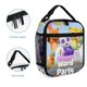 thumbnail image 5 of Fiesta de Palabras-theme Lunch Box Lunch Bag Insulated Reusable Lunch Tote Bag Cooler Tote Bag For Men Women gifts 20*11*27cm, 5 of 6
