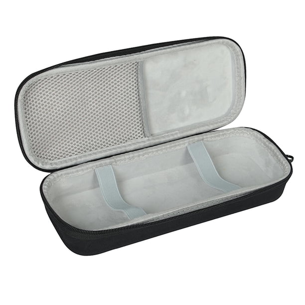 Estuche de almacenamiento para micrófono, bolsa de almacenamiento portátil de doble micrófono, estuche ligero para micrófono inalámbrico, a prueba de Interior gris