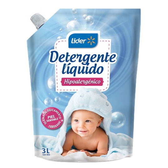 Detergente Líquido Hipoalergénico Piel Sensible Doypack 3 L Lider
