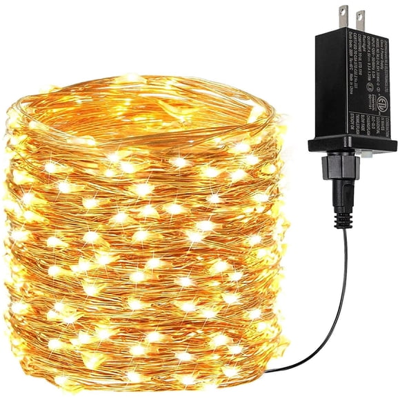 Fairy Lights BHCLIGHT, 66 m, 200 LED, resistente al agua, 8 modos, blanco cálido