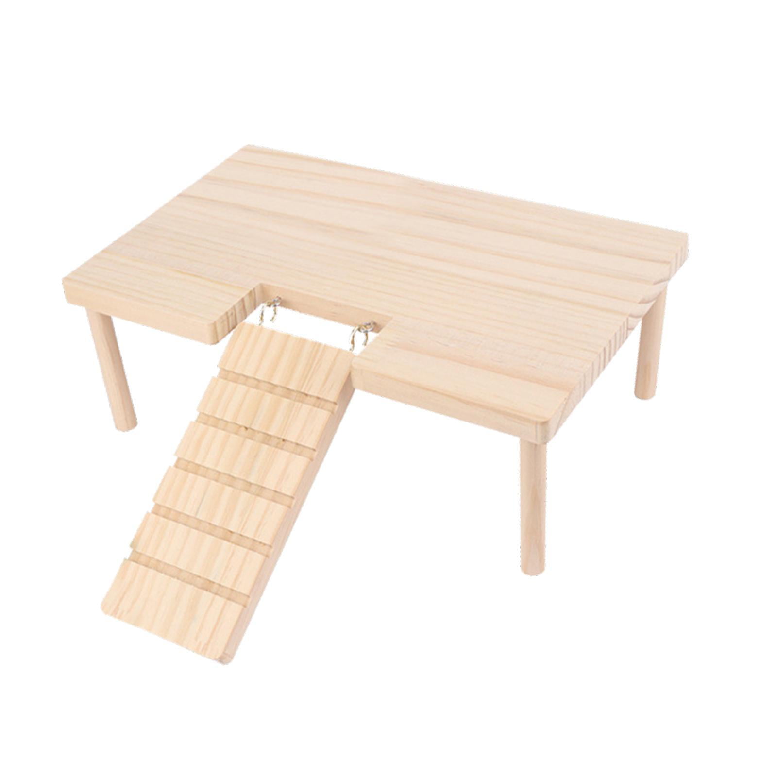 Ioensy - Plataformas De Madera Para Hámster, Juguete Con Escalera, Estable Para Ratas, Animales Pequeños, Hámster S