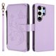 thumbnail image 2 of Funda Cartera Mariposa para [Samsung Galaxy S25 Ultra] con Soporte y Cremallera Morado claro, 2 of 6