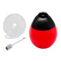 Magideal - Boya De Ancla De Bola De Guardabarros Para Barcos , Rojo Con Cuerda Blanca
