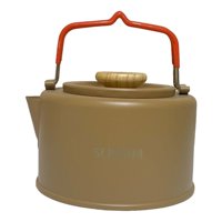 Magideal - Hervidor De Agua Para Acampar, Hervidor De Acero Inoxidable, Hervidor De Agua Portátil Para Té Y Café Para Viajes, Picnics, Campamentos, Pesca Y Sende Marrón