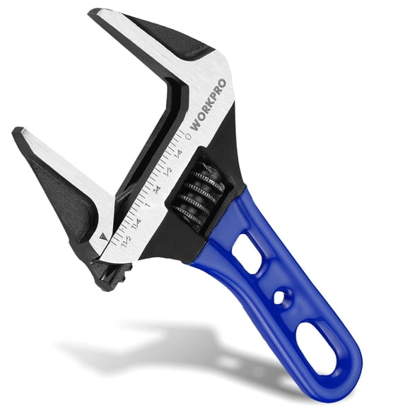 Llave ajustable WORKPRO Stubby de 15 cm con mordaza extra ancha
