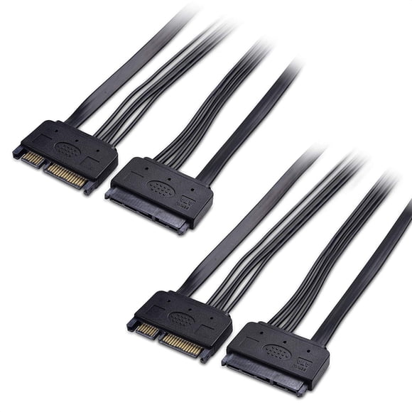 Cable Matters Cable de Extensión de Alimentación y Datos SATA de 51 cm, Paquete de 2