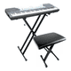 thumbnail image 1 of Pack Sillin Y Atril De Teclado 7 Niveles Plegable Ajustable, 1 of 7