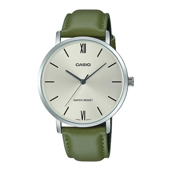 Reloj Mtp-Vt01l-3b Hombre Analogo Cuero