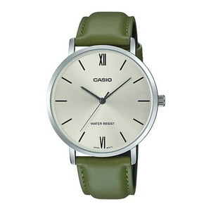Casio - Reloj Mtp-Vt01L-3B Hombre Analogo Cuero