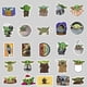 thumbnail image 3 of Pack 50 Sticker  Baby Yoda star wars, 3 of 3