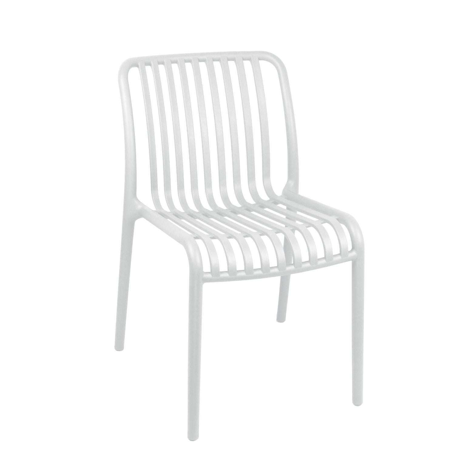Silla Plástico Apilable Deco Bremen Blanca Escandinavia Blanco