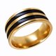 thumbnail image 3 of Anillo de la venda de dedo de la raya de los hombres punkyes de la joyería de la manera anillo del acero inoxidable 19m m, 3 of 3