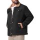 thumbnail image 4 of INSPIRE CHIC Chaqueta de Invierno para Hombre con Cuello, Botones Frontales, Forro de Felpa, Bolsillos, Chaqueta de Camionero S Negro, 4 of 6