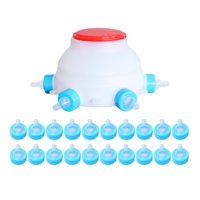 Magideal - Biberón Para Corderos, Suministros Para Alimentación De Corderos, Biberón Para Granjas, Biberones, Biberones Redondos, Biberones Para Ovejas Y Cerdos, Con 20 Boquillas De Repuesto