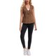 thumbnail image 2 of INSPIRE CHIC Chaleco de regreso a clases para mujer, chaleco de mezclilla con cuello en V, bolsillos con parche, botones, sin mangas, chaqueta de jean 2XL marrón, 2 of 5