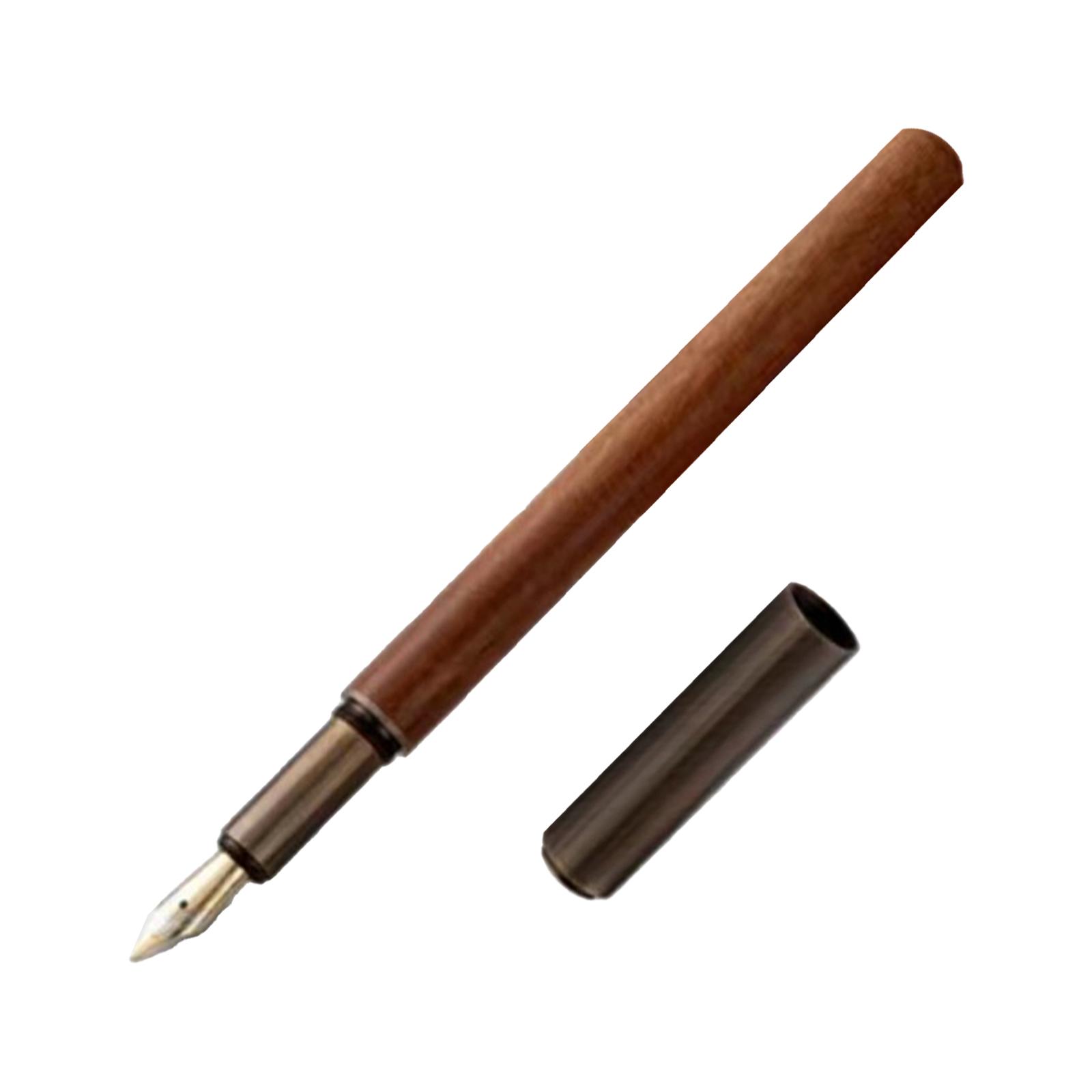 Magideal - Estilográfica Con Bolsillos, Bolígrafo Retro Para Hombres Y Mujeres, Suministros De Papelería Prácticos, Oficina, Hogar, Bolígrafos Ligeros Para , Marrón