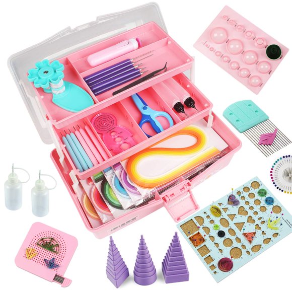 Kit de Quilling IMISNO de 88 piezas para principiantes - Set de manualidades de papel