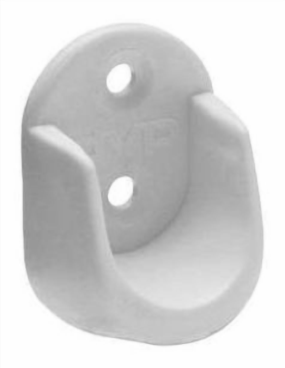 Soporte Barra Oval Plástico Blanco Bolsa 50 Un Dvp