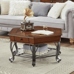 Muebles Santa Ana - Mesa Centro Hexagonal Madera