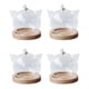 thumbnail image 2 of Mini Cúpula de Cristal de 4 Piezas, Tarros de Plantas Y Flores con Tapa, Cúpulas de Cristal Decorativas para Decoración de Mesa de Fiesta , Base de madera de gato, 2 of 5