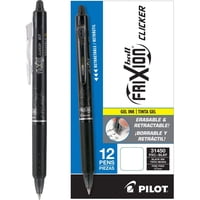Bolígrafos De Gel Pilot Frixion Clicker, Borrables, 0,7 Mm, Finos, Paquete De 12
