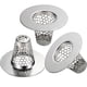 thumbnail image 1 of Colador para desagüe de lavabo Anteecana de acero inoxidable, 3 piezas, 1 of 6