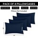 thumbnail image 3 of Fundas de almohada Utopia Bedding tamaño king, 20 x 40 cm, paquete de 4 unidades, color azul marino, 3 of 7