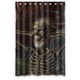 thumbnail image 1 of Cortina de ducha con diseño de calavera sonriente y horrible, con ganchos, tamaño 48 x 72 pulgadas, 1 of 3