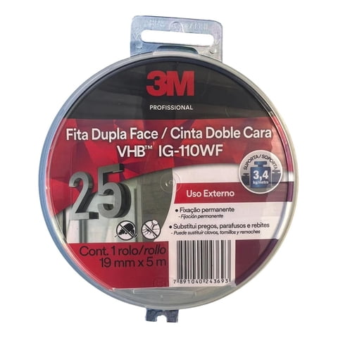 3M - Cinta Doble Contacto Vhb Ig-110Wf 19Mmx5M Exterior/Interior Blanco