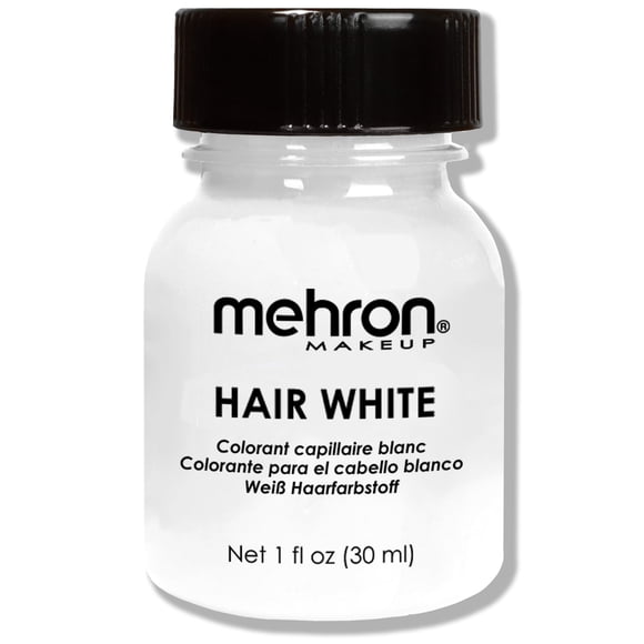 Hair White Mehron 30 ml - Pintura Temporal para Cabello Blanco