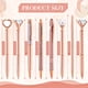 thumbnail image 2 of Stylish 8-Piece Rose Gold Ballpoint Pen Set with Quicksand Glitter and Artificial Diamondoid - Perfect Gift for Girls!, 2 of 4