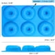 thumbnail image 3 of Molde de silicona para donas (3 unidades), antiadherente, con 12 patrones, para hornear donas de tamaño completo (azul, naranja y rosa), 3 of 4