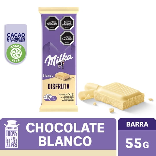 Chocolate Blanco De Leche 55 g Milka