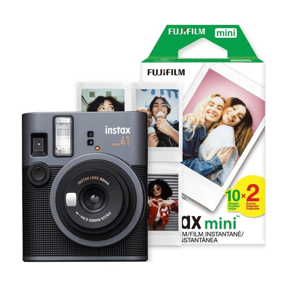Cámara Fujifilm Instax Mini 41 Negra Instantánea con Espejo para Selfies