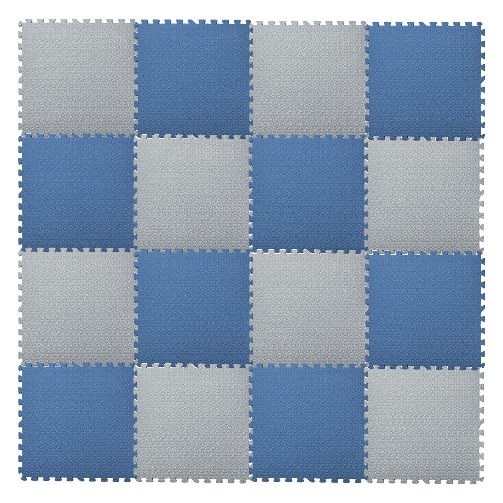 Bothyi - Eva Baby Puzzle Mat Escalada Pad Floor Foam Play Mat Azul Gris 16pcs