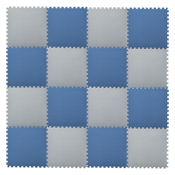 EVA Baby Puzzle Mat Escalada Pad Floor Foam Play Mat Azul Gris 16Pcs