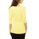 thumbnail image 3 of INSPIRE CHIC Top de Mujer con Cuello Alto, Manga Larga, Decoración de Botones, Frente Fruncido, Ajuste Regular, Pulóver Talla L Amarillo Claro, 3 of 5