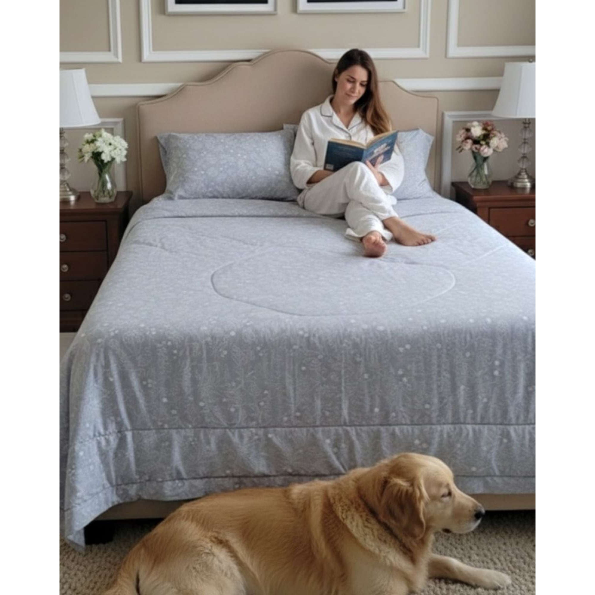 Imac Hogar - Set Cubrecama Nórdico Delgado Mas 2 Almohadas 2 Plazas