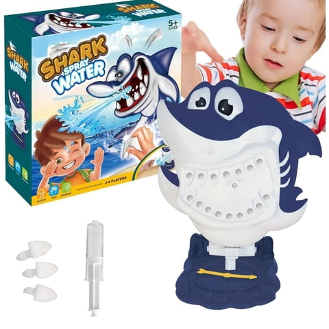 Genérico - Juguete Tiburón Lanza Agua Juego De Mesa Azul