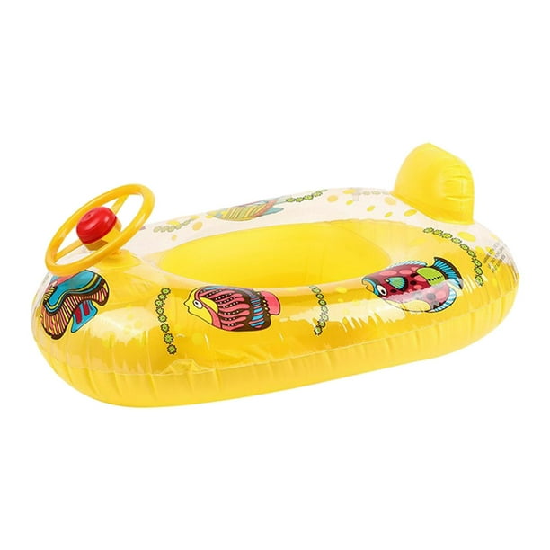 Flotador Con Asiento Para Bebé De 1 A 5 Años – Anillo Inflable De PVC Con Juguetes Acuáticos, Volante Y Bocina