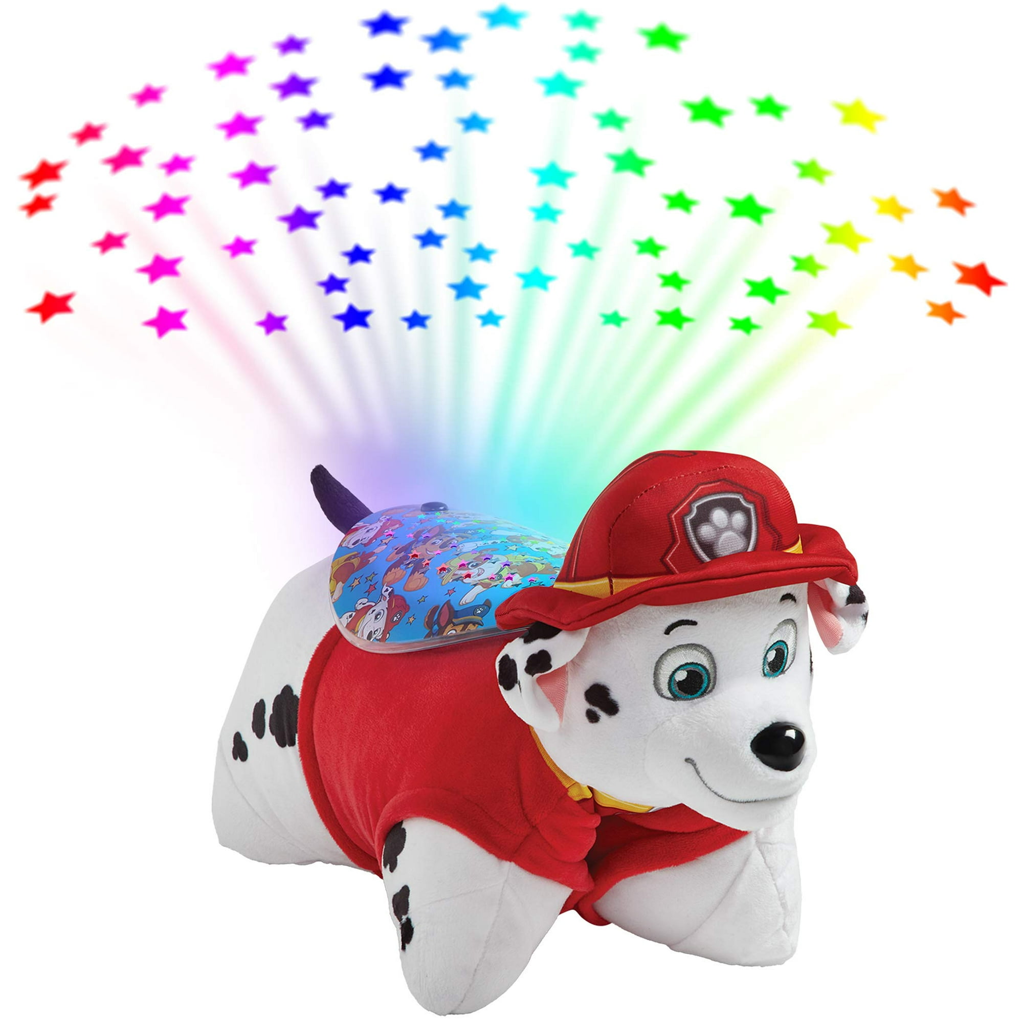 Pillow Pets - Almohada De Peluche Para Mascotas Paw Patrol Marshall, 28 Cm, Con Luz