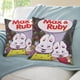 thumbnail image 3 of Max y Ruby Fundas de almohada de terciopelo con tema, regalos de funda de almohada, decoración para el hogar, cojín de lanzar, regalo de cumpleaños para fans y parejas. 45cm x 45cm., 3 of 6