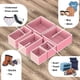 thumbnail image 4 of Organizador de cajones sencillo para lencería, juego de 6 unidades, color rosa, 4 of 9