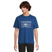 Camiseta Lacoste Para Hombre, Cuello Redondo, Corte Clásico, Azul Francés