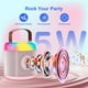 thumbnail image 5 of Máquina de karaoke para niños con 2 micrófonos inalámbricos, mini altavoz para fiestas con luces LED para regalos de fiesta para niños, 5 of 8